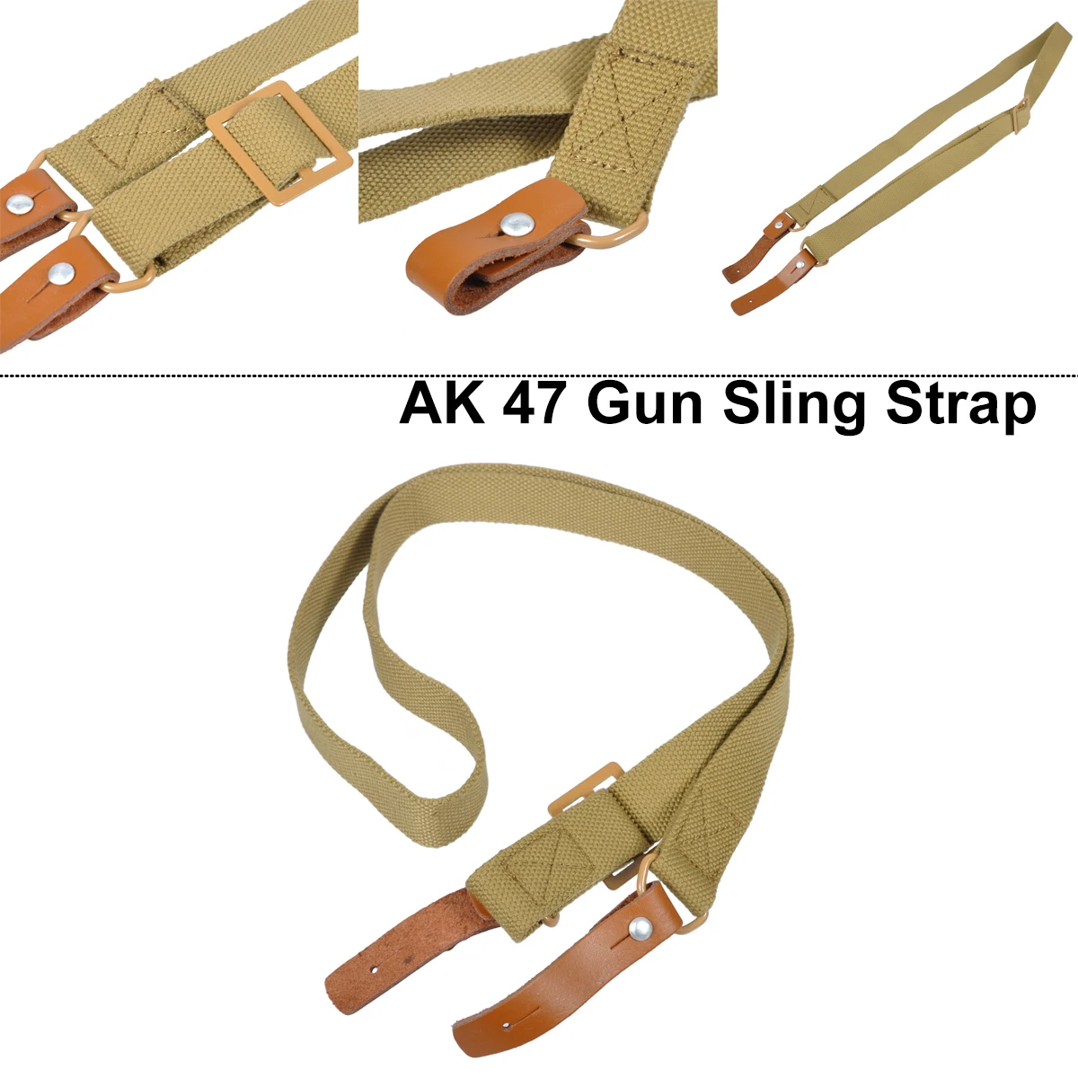 

AK 47 Original Gun Sling Airsoft Military Hunting Shooting Leather Tactical AK Rifle Heavy Duty Carrying Strap Survival Belt
