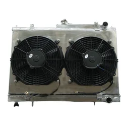 Aluminum Radiator+Shroud+Fan for 1994-1998 Nissan Skyline R33 R34 GTR GTS-T GTST RB25DET Manual MT 1995 1996 1997