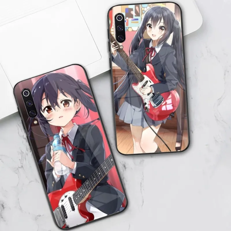 K-ON Nakano Azusa Cell Phone Case for Xiaomi 13 12 11T 10 9 Lite Redmi Note 12 11 10 10S Pro 9 9A 8 PC Glass Phone Cover Funda