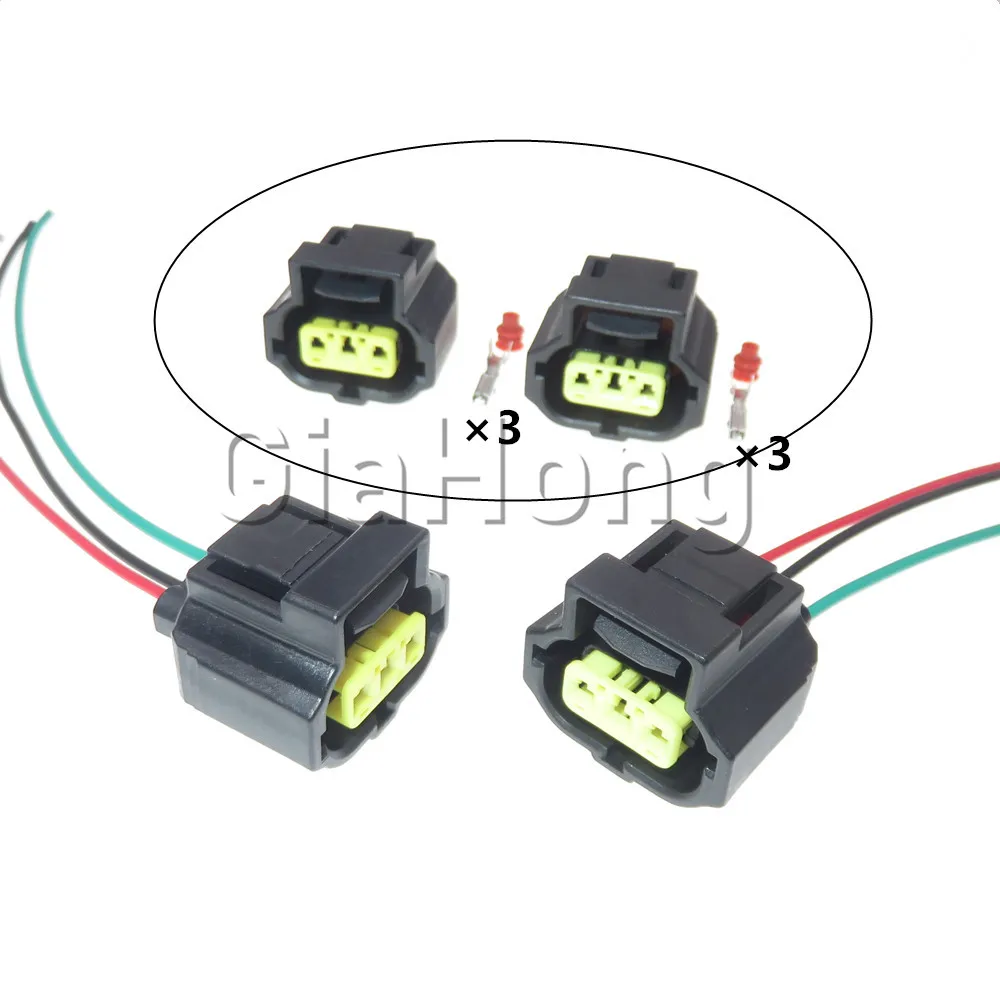 1 Set 3 Ways Auto AC Assembly Parts 184032-1 Automobile Sealed Wire Connector Car Alternator Electrical Socket For Ford