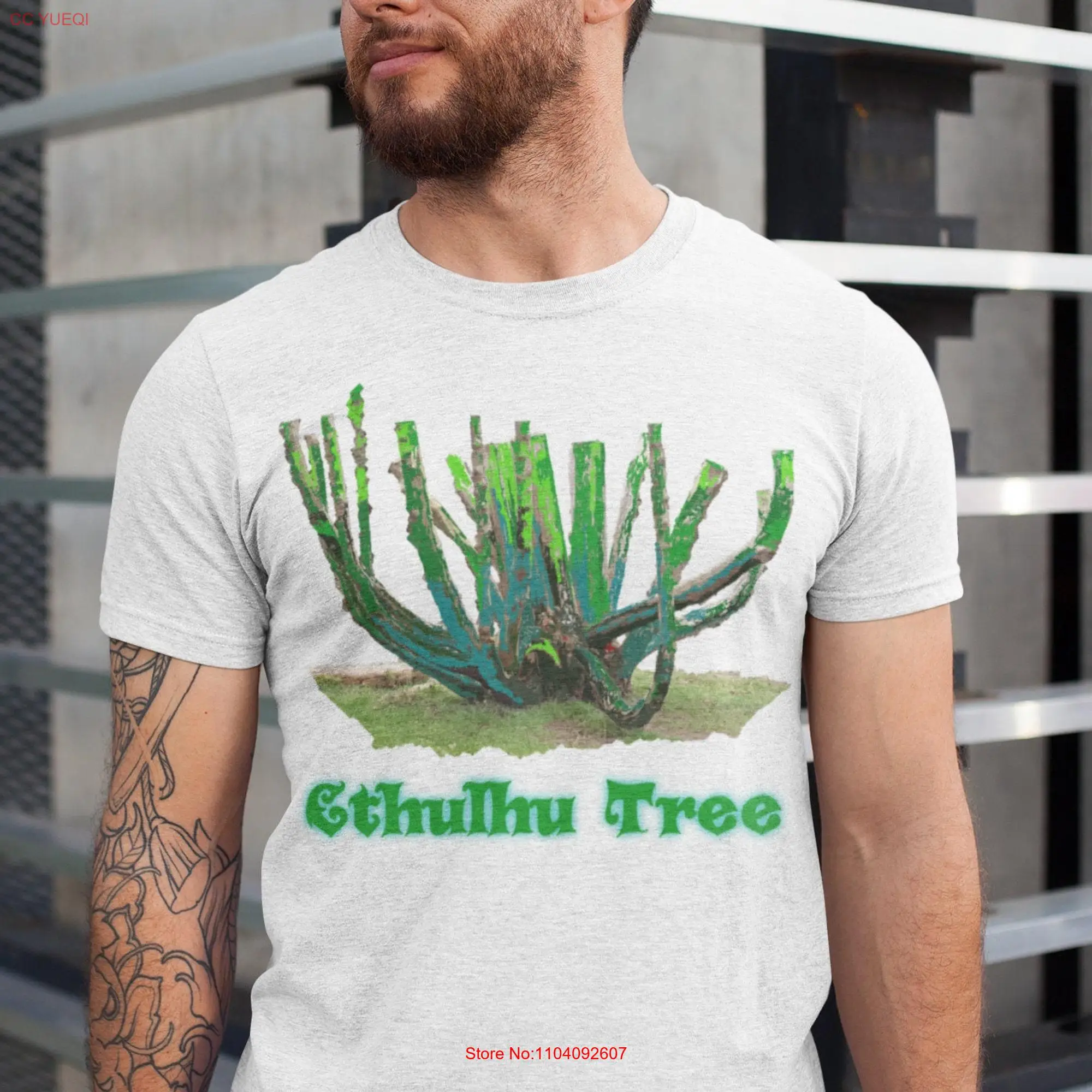 Cthulhu Tree T Shirt long or short sleeves