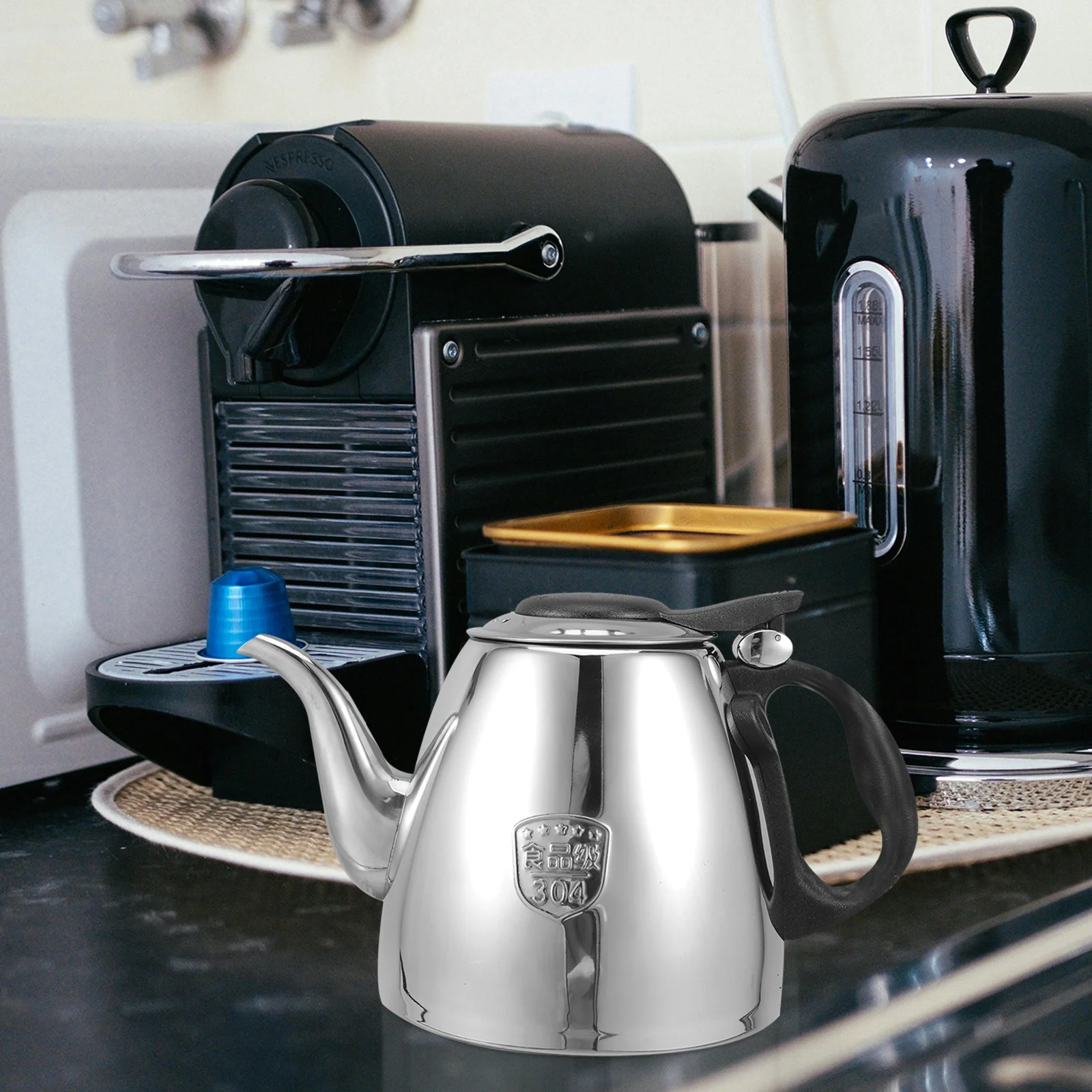 

1pcs Stainless Steel Kettle Large Capacity Stovetop Tea Kettle For Home Kitchen Water Boiler Boiling Water Coffee Soup