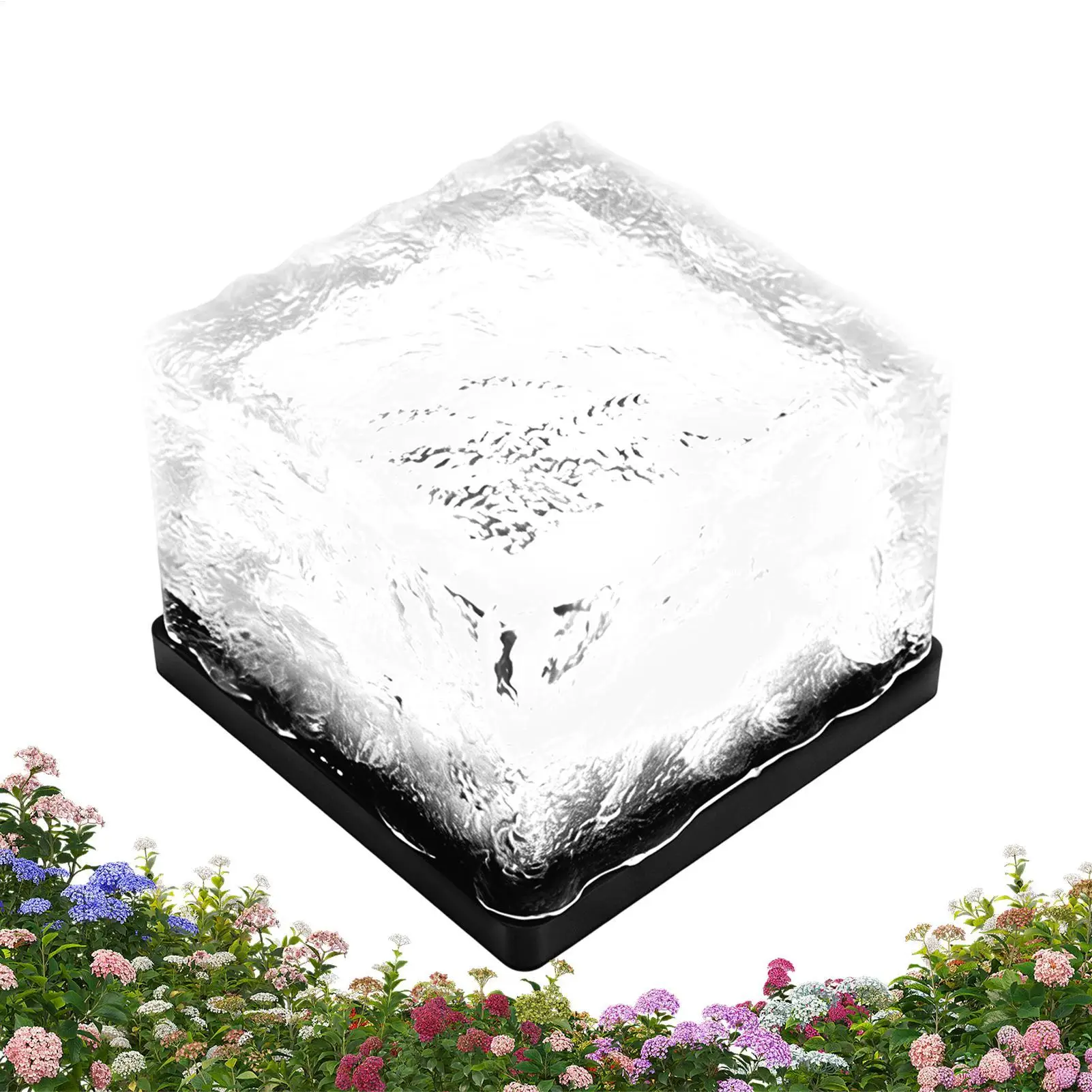 Solar Brick Lights Outdoor Waterproof Ice Brick Shape LED Garden Lighting Solar Lights Outdoor For Yard Lawn Patio Porch Walkway