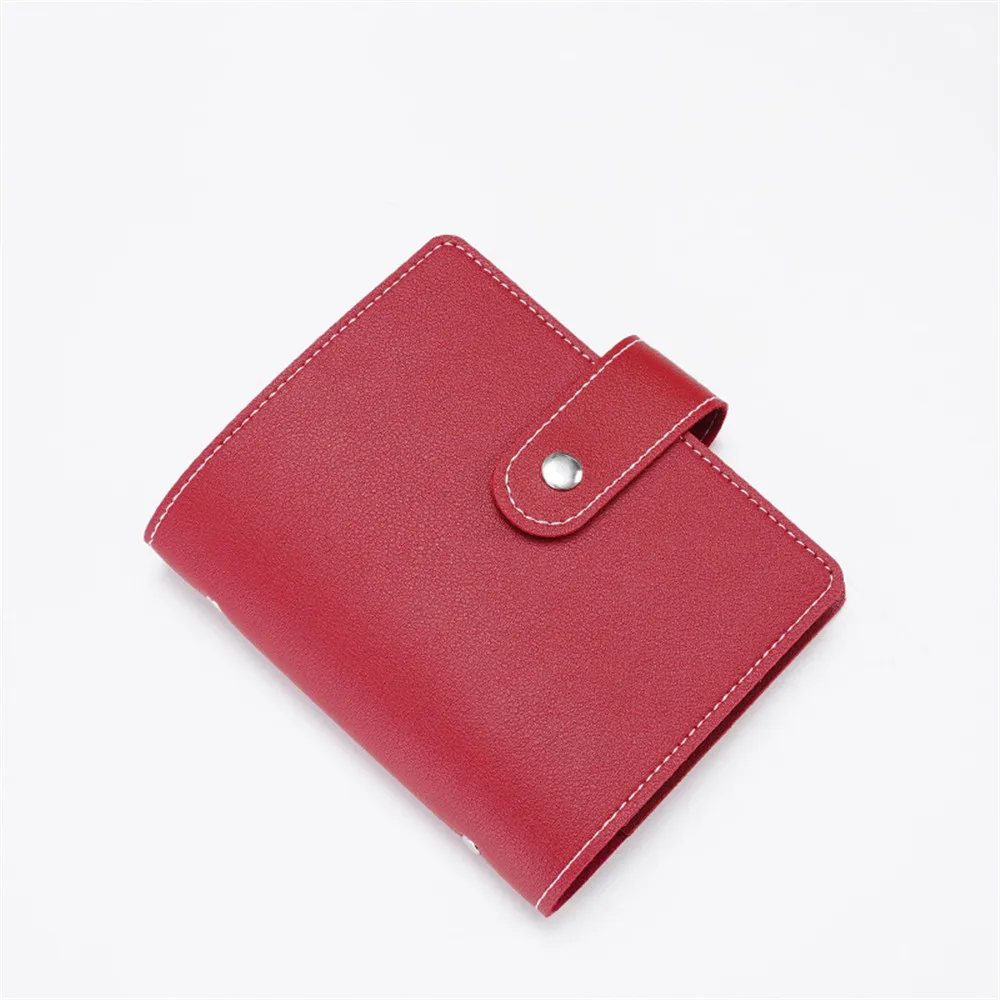 Portable PU Leather Cards ID Credit Card Holder Book Case Organizer Business Cards ID Container Credit Card Holder Case Wallet