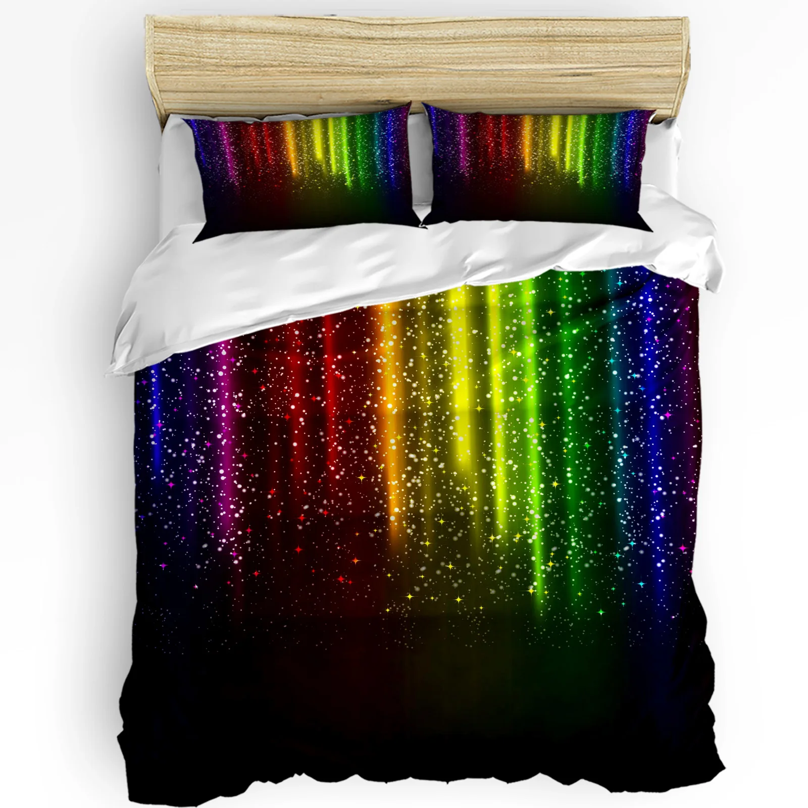 

Rainbow Beautiful Dream Beam Duvet Cover Bed Bedding Set Home Textile Quilt Cover Pillowcases Bedroom Bedding Set No Sheet