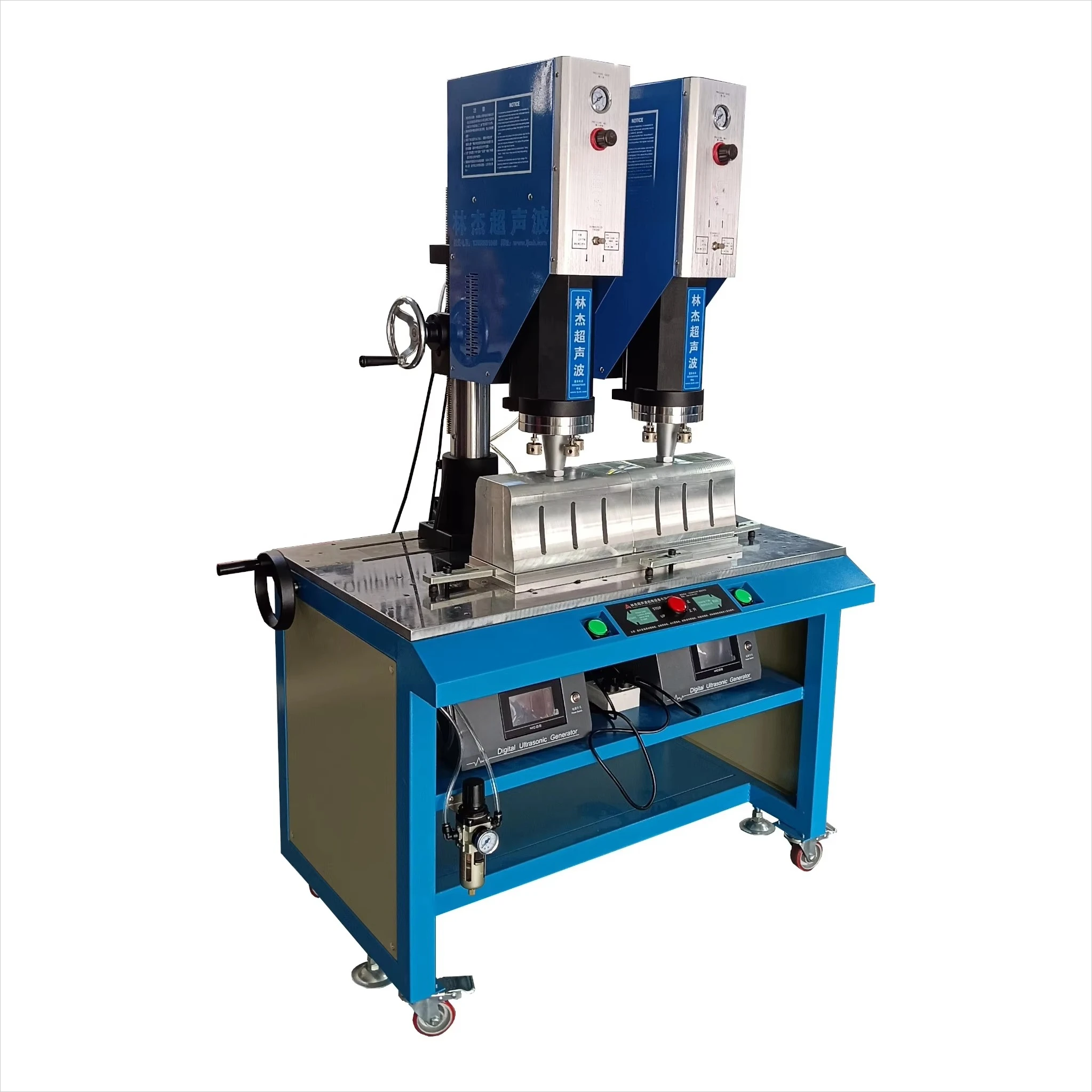 China Resources Factory's Double Head Ultrasonic Welding Machine 20kHz Automatic  Shell Welder New Condition