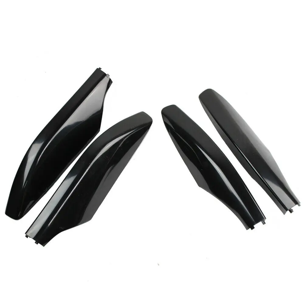 4Pcs For Toyota Land Cruiser Prado 2003-2009 Roof Rack Bar Rail End Protection Cover Shell ABS Plastic Left, Right Black