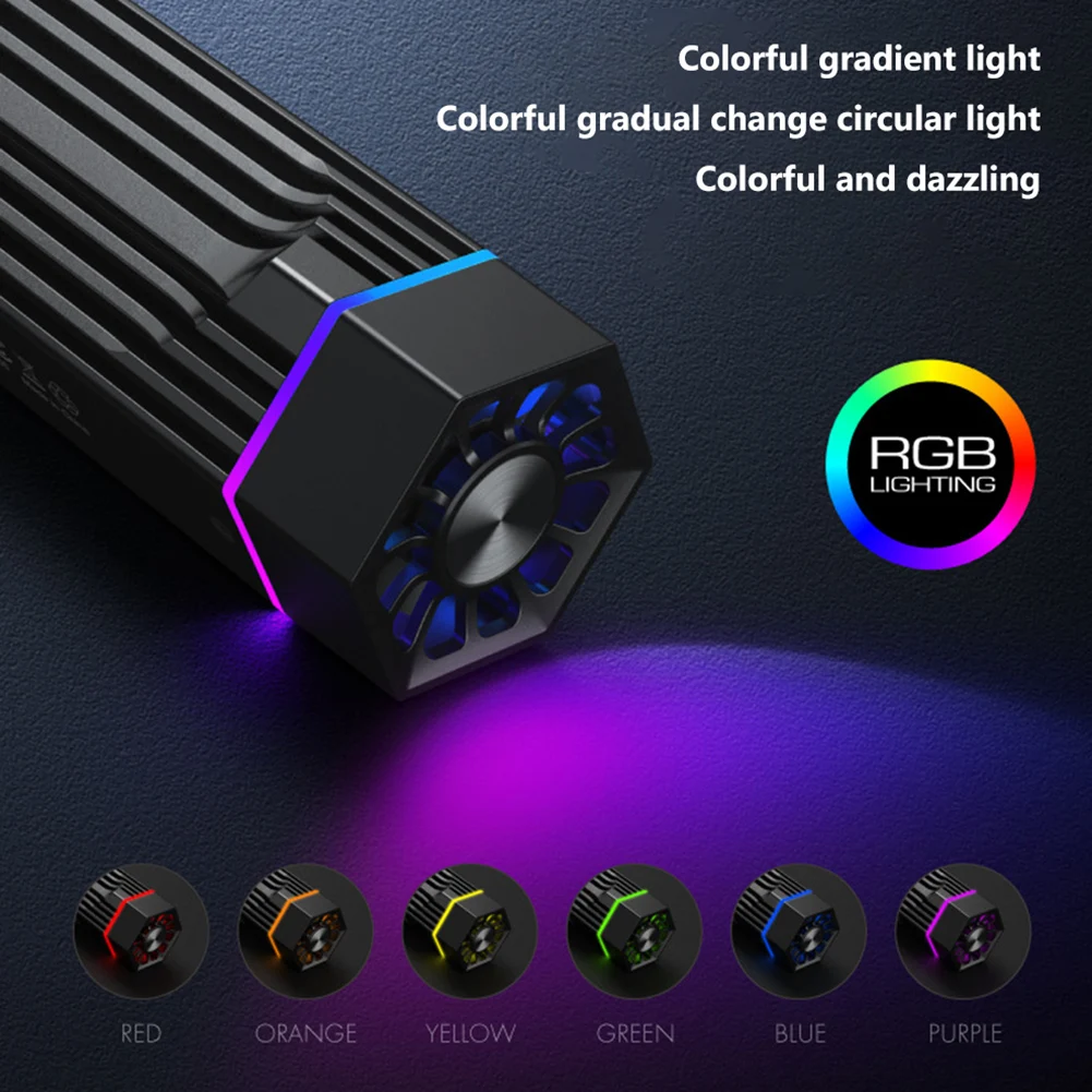 Корпус RGB M.2 NVMe M.2 NVME PCI-E к USB3.1 Gen2 Type-C 10 Гбит/с M2 чехол с охлаждающим вентилятором для M Key/B Key 2280/2260/2242/2230