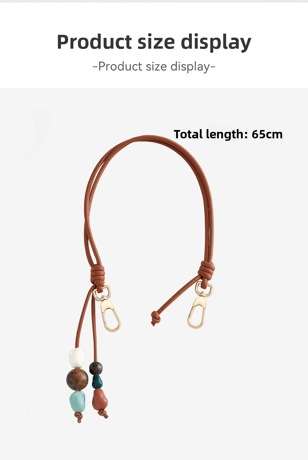 Straw Bag Beaded Shoulder Strap For Longchamp Durable Fashion Gift High-end Good Quality Bag Modification Bag Accessories