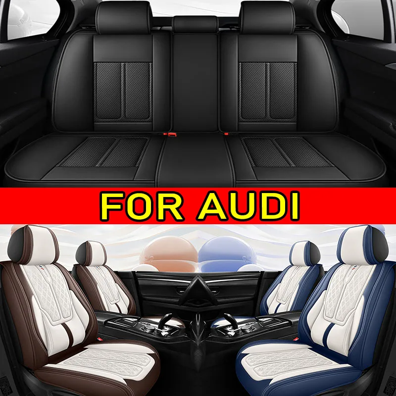 

Чехол на автомобильное сиденье AUDI, дышащий, из искусственной кожи, водонепроницаемый, износостойкий, на талии, с полной оберткой, чехол на сиденье