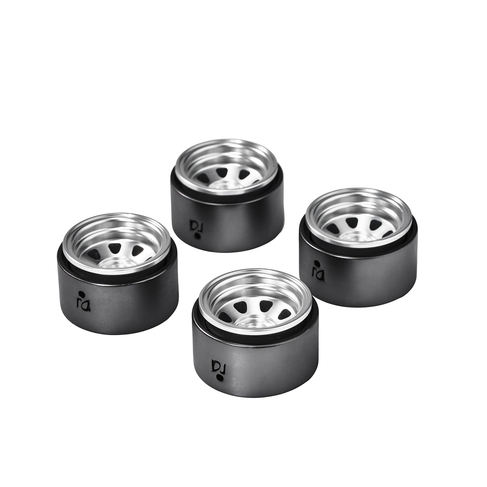 1.0 Deep Dish Bead Lock Metal Wheels Positive Offset 2.5mm 8 Spokes Wheels for TRX4M SCX24 Gladiator Bronco C10 JLU Deadbolt