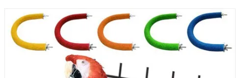 Parrot Sanding Stick Toy Bird Claw Grinding Stick Standing Bar Curved Corner Bird Cage90Degree U Modeling Clay Stick