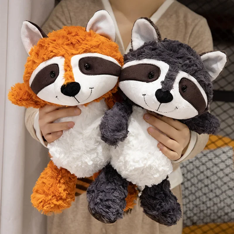 Wypchane zwierzęta Kawaii Szop Pluszowa zabawka Piękny lis Śliczna miękka poduszka dla lalek dla dziewczynek Dzieci Dzieci Prezent urodzinowy dla dziecka