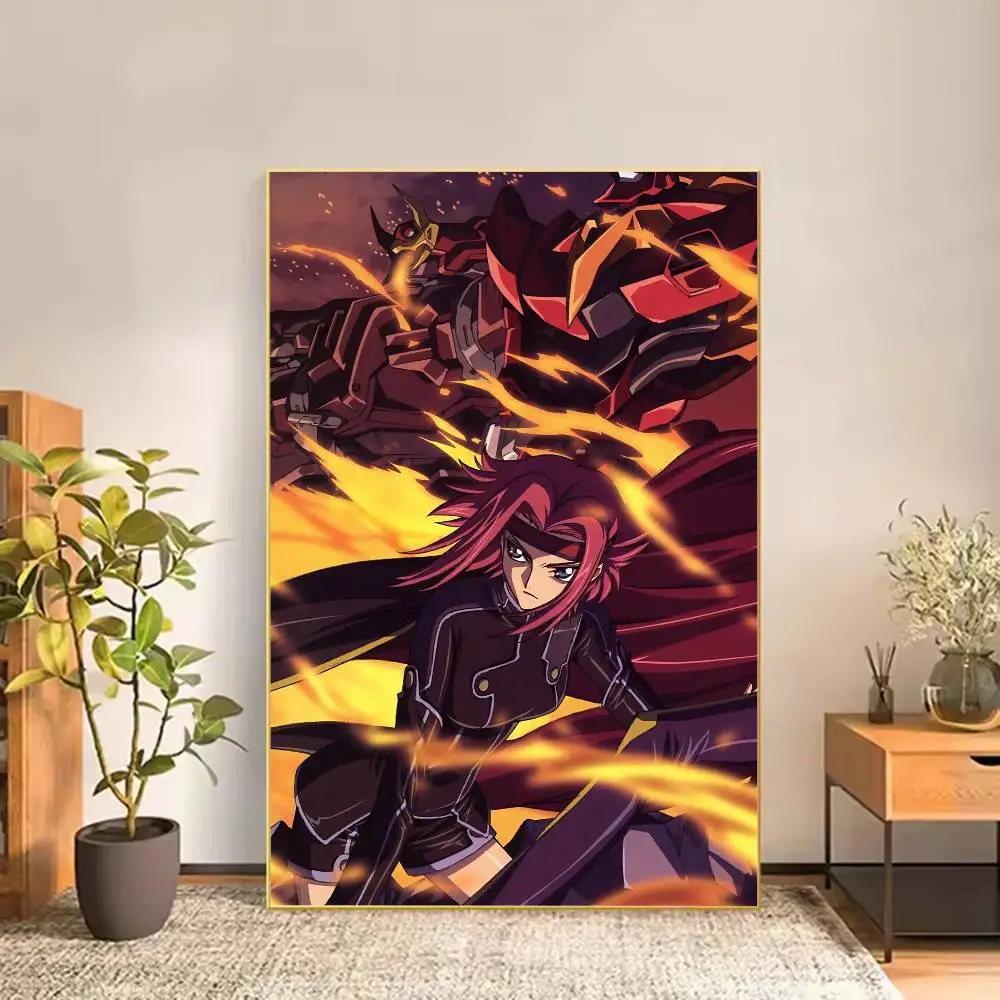 Code Geass Kallen Stadtfeld Poster Versatile HD Waterproof Wall Art Self-Adhesive Decor for Any Space Ideal Gift