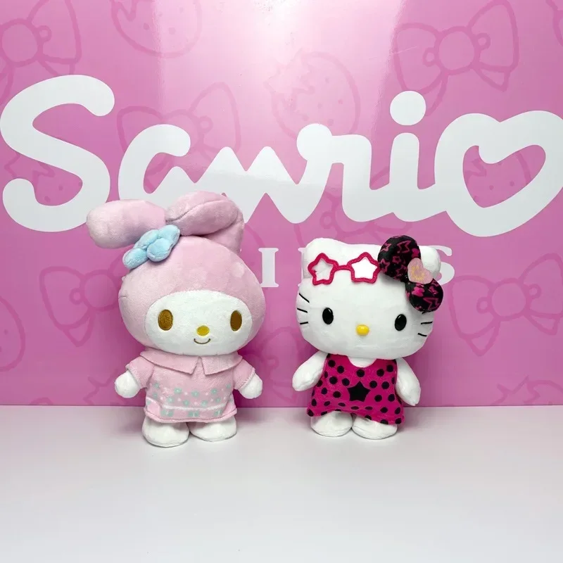 Hello Kitty Sanrio Cute Kuromi Cinnamoroll My Melody Electric Plush Sound Toys Kawaii Anime Figure Kids Gift