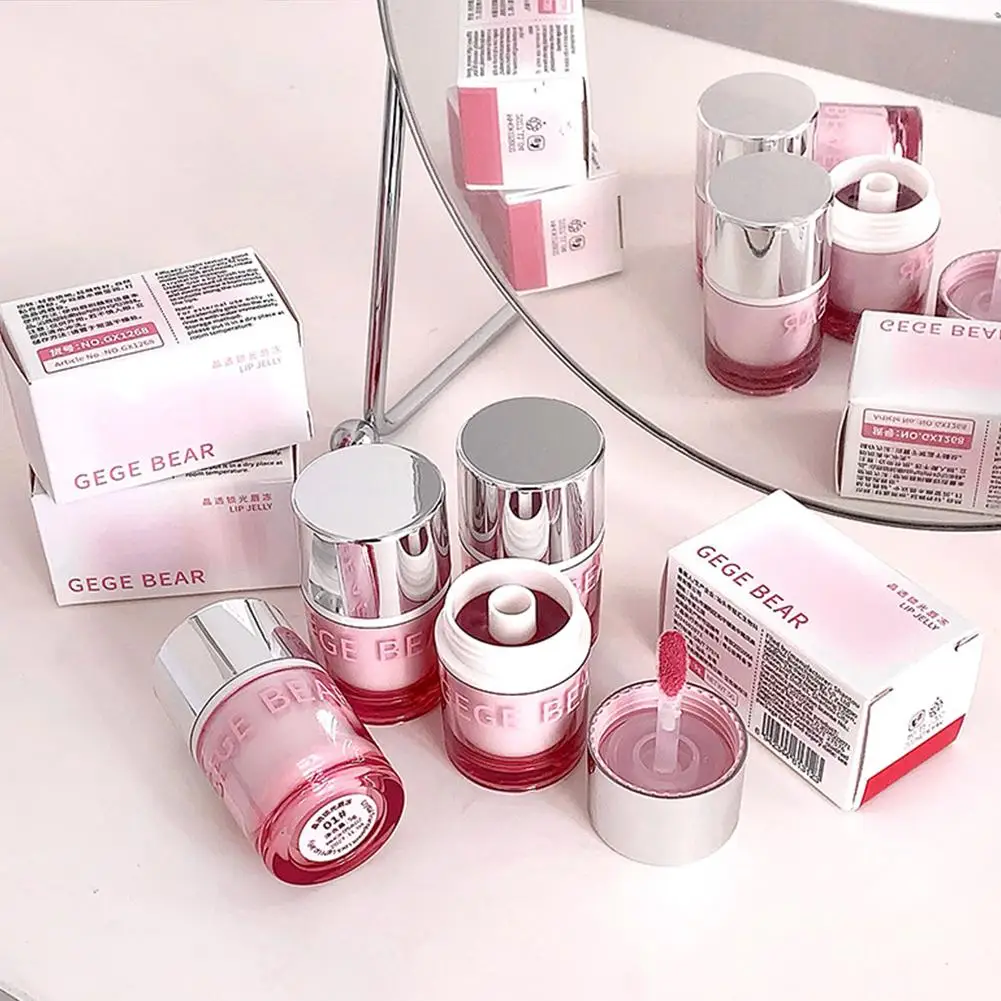 Gloss Lip Balm Water-Gloss Mirror Finish, ให้ความชุ่มชื้น, ให้ความชุ่มชื้น, ไม่เหนียวเหนอะหนะ, Cup-Proof, เครื่องสําอางริมฝีปากอวบอ้วน