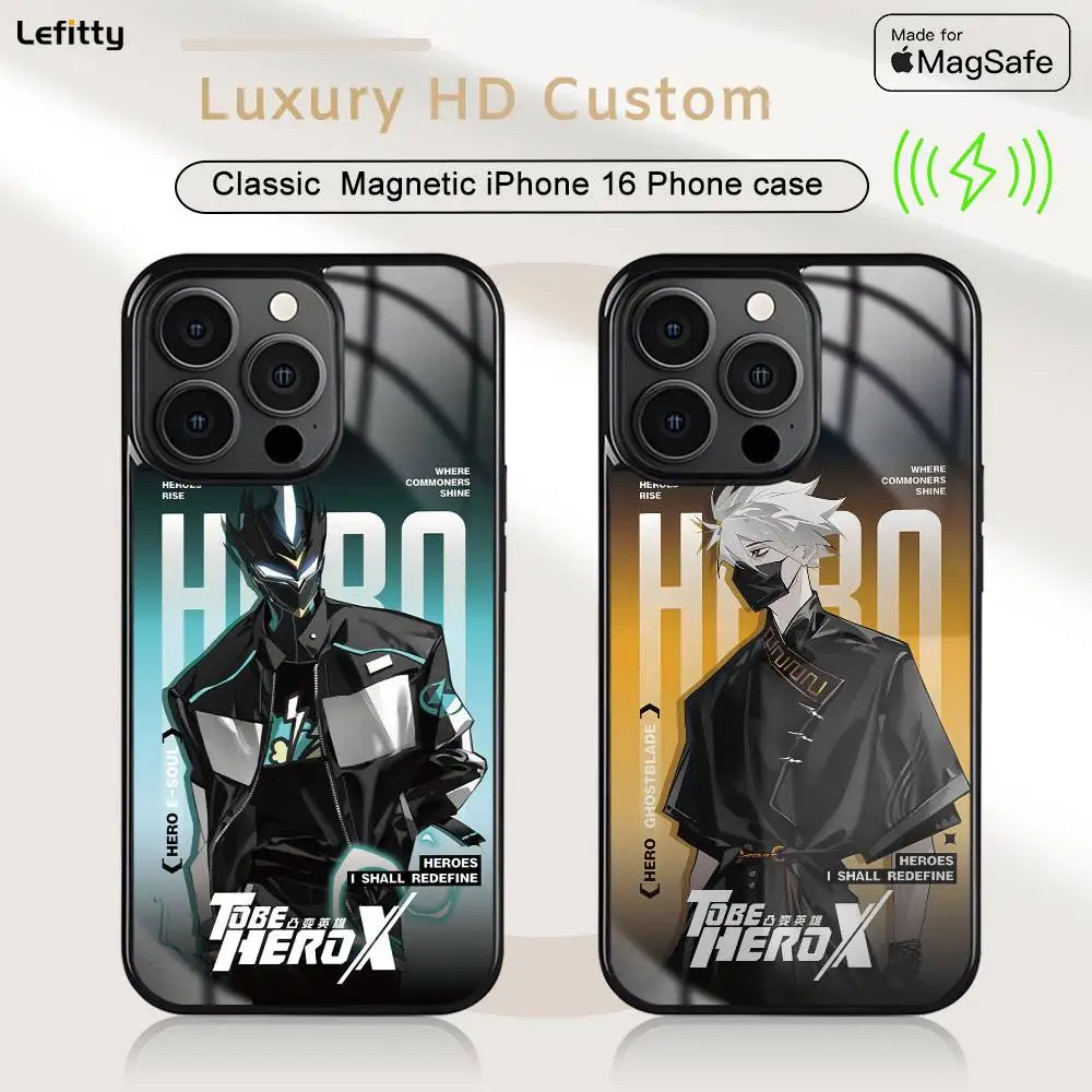 حافظة لهاتف آيفون 16 15 14 13 12 11 برو ماكس بلس شحن لاسلكي صغير غلاف صلب مغناطيسي