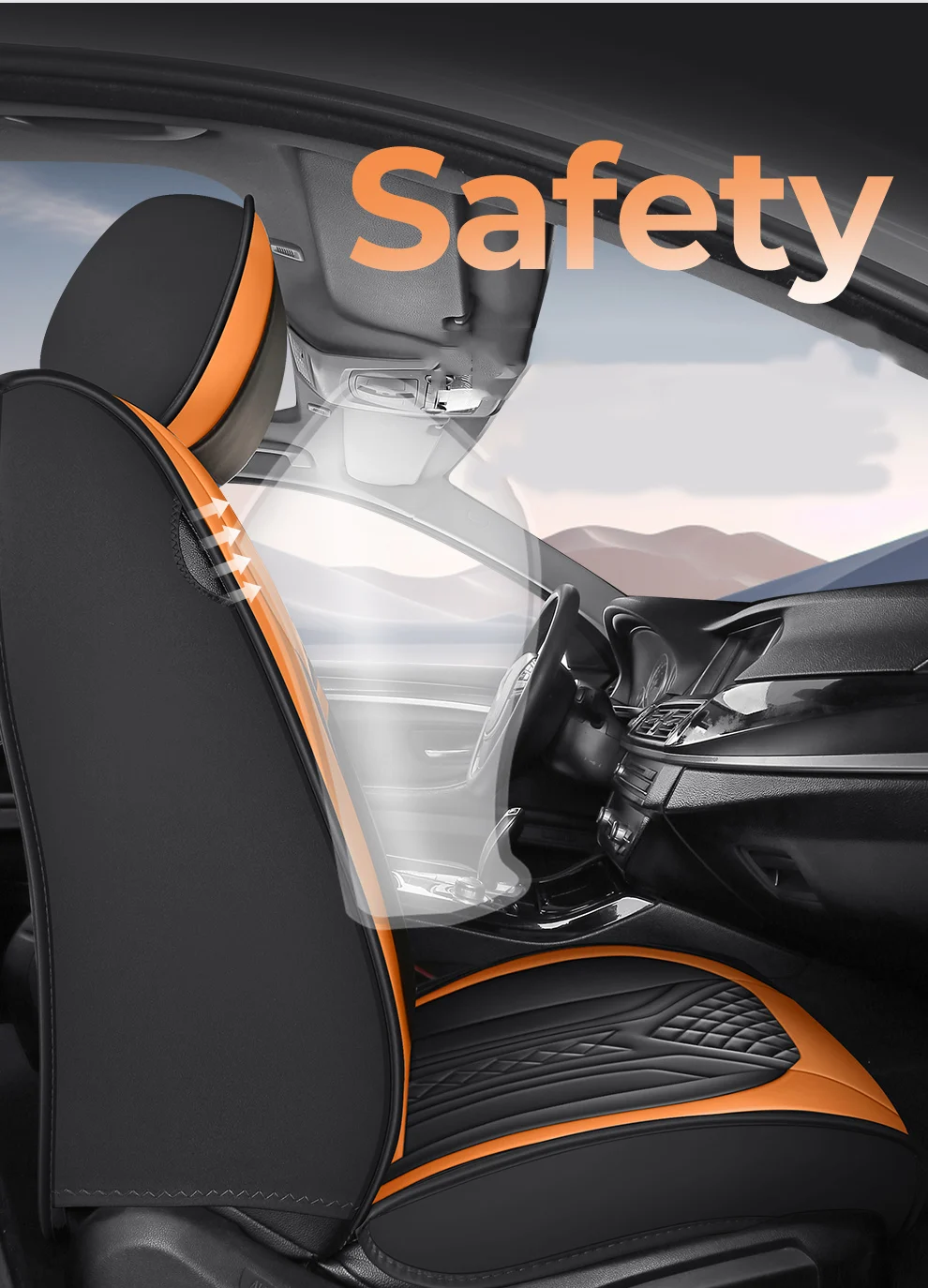 Auto-Sitzbezüge Komplettset aus Nappaleder Universell Passend für BMW G21, Lexus NX350h, Mini Cooper F66, Nissan Rogue T33 Auto-Zubehör – Detail 3