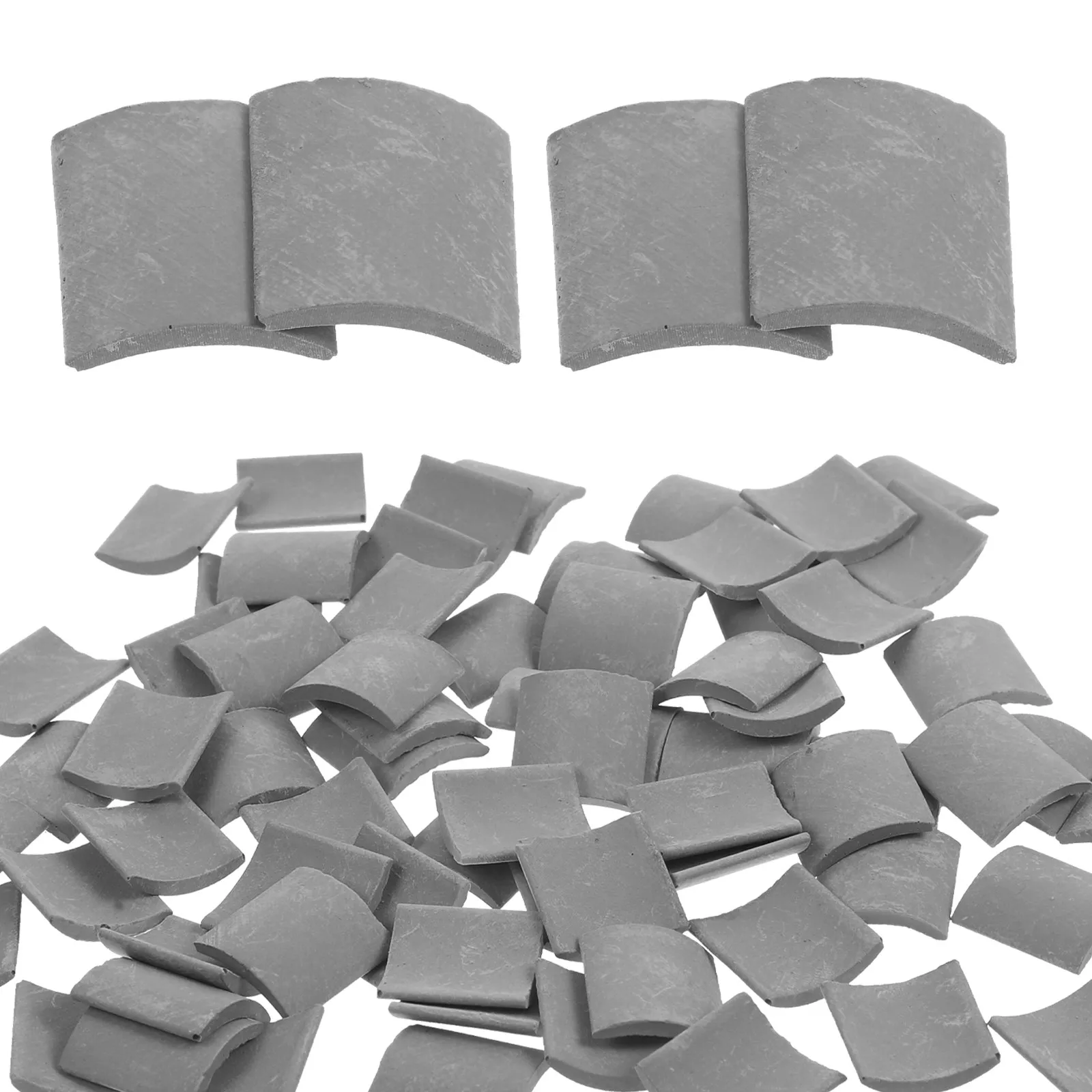 

70Pcs Sand Table DIY Simulated Miniature Roof Tiles Small Roof Tile Props for Mini House Projects