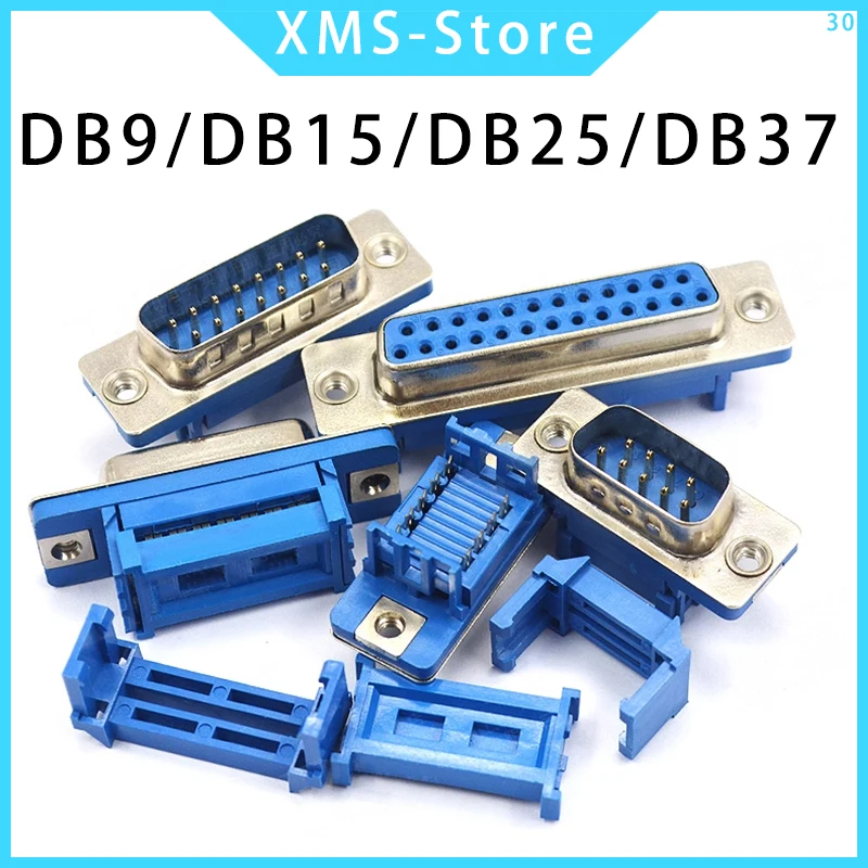 2PCS D-SUB DIDC 9 15 25 37Pin DB9 DB15 DB25 Male Female Head line pressing type connector D SUB DIDC-9P 15P 25P Connector