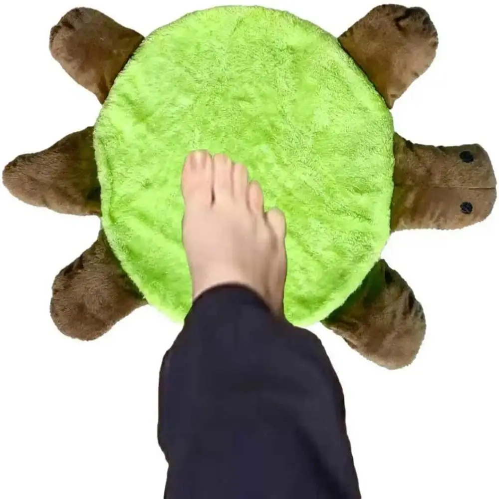 هدية إبداعية على الوجهين ممسحة قدم السلحفاة الأرضية قابلة للغسل وقابلة لإعادة الاستخدام ممسحة أرضية السلحفاة على شكل سلحفاة ممسحة بدون استخدام اليدين