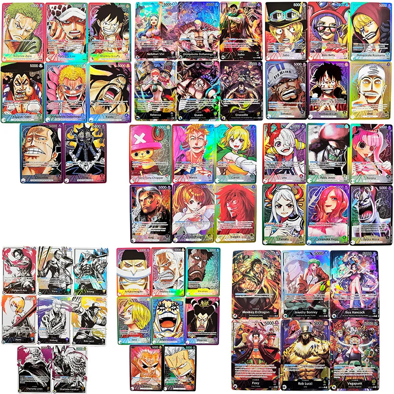 Bandai Anime One Piece OPCG Englischer Anführer Ruffy Sabo Zoro Nami Law Ace Sanji Replica Sakazuki Reiju Perona Game Anime Collection Cards 9