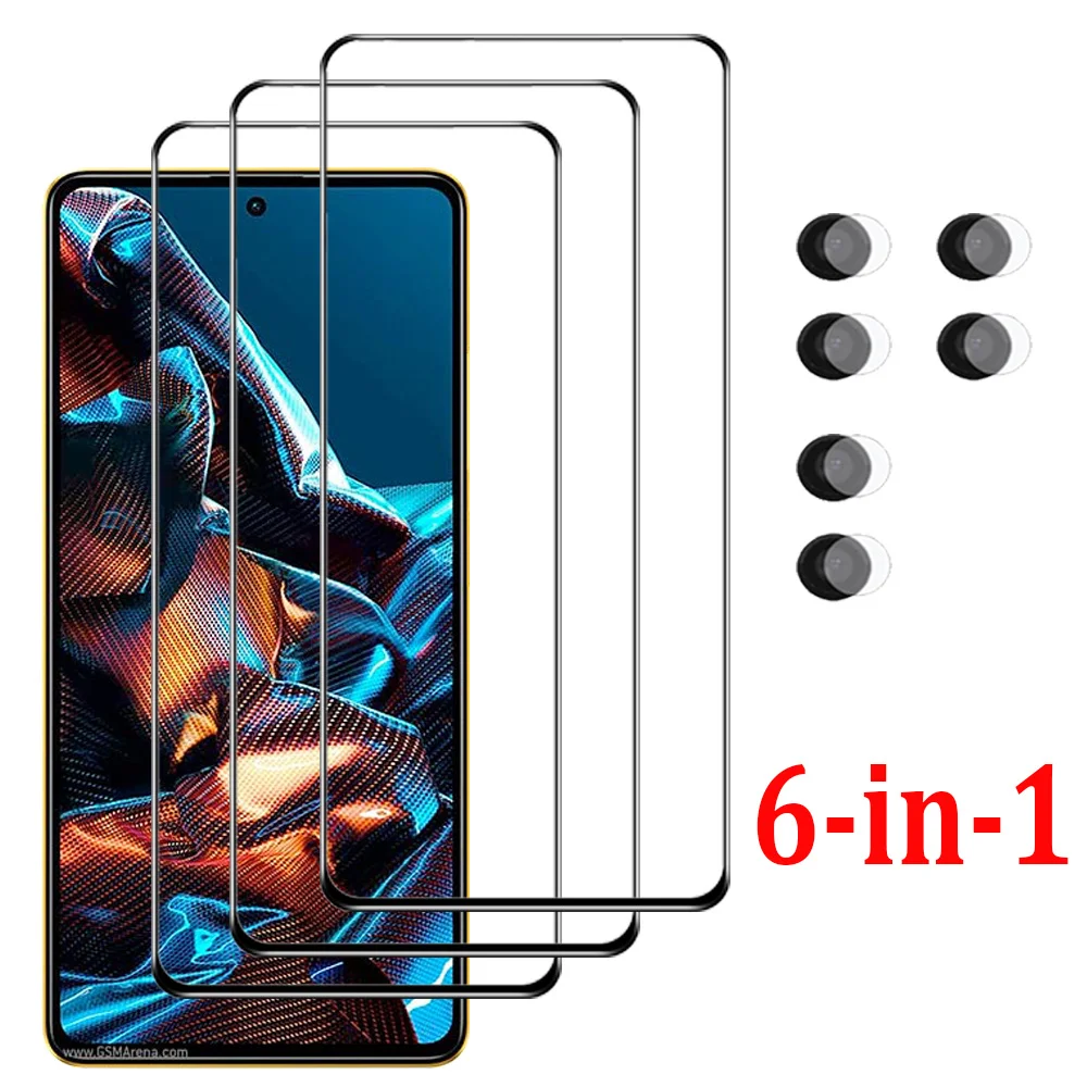 Pelicula poco x 5 pro Protective Glass For Xiaomi poco x5 x4 pro 5g Tempered Glass poco m 4 pro 5 g Glass pooco x4 gt x3 pro Phone Front Film Little Poko M4 M5 M5s Security Film For pocox x5pro Screen Protector Camera