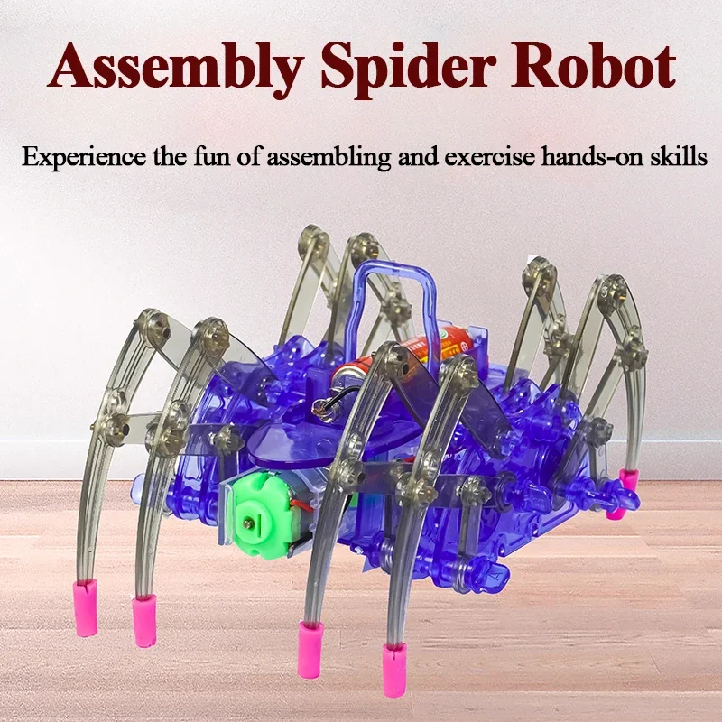 Spider Robot Mechanical Eight-legged Electric Crawling Primary and Secondary School Handmade Small Invention DIY