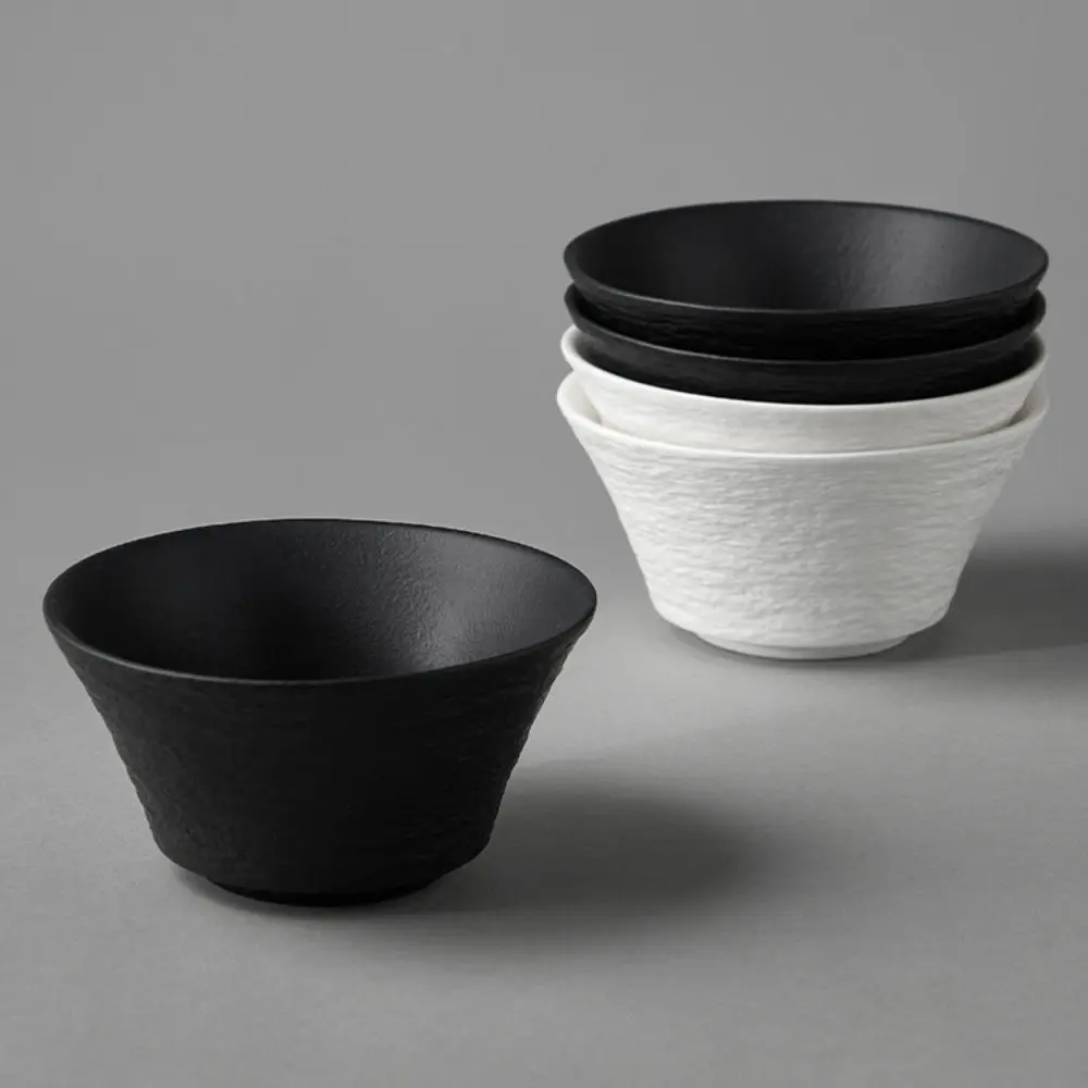 

Tableware Plastic Stone Patterned Bowl Microwave Safe Solid Color Soup Bowl Japanese-style Thick Salad Bowls Kitchen