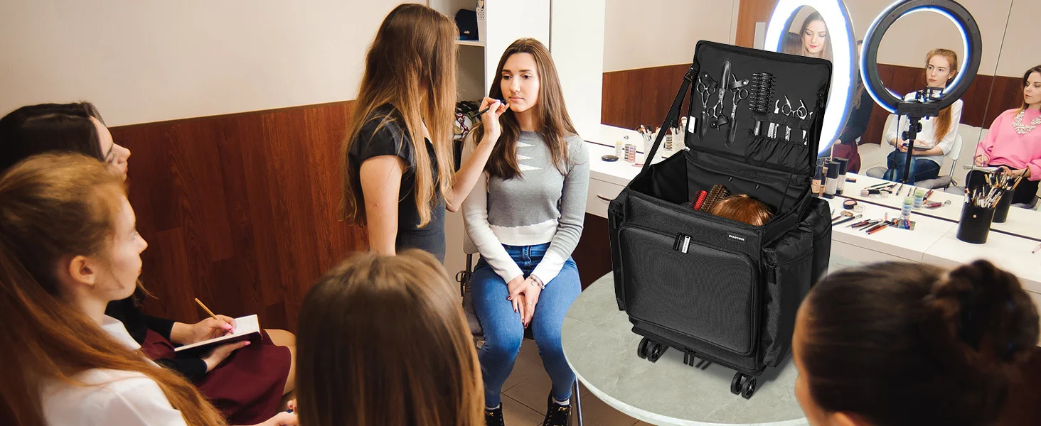 rolling makeup case