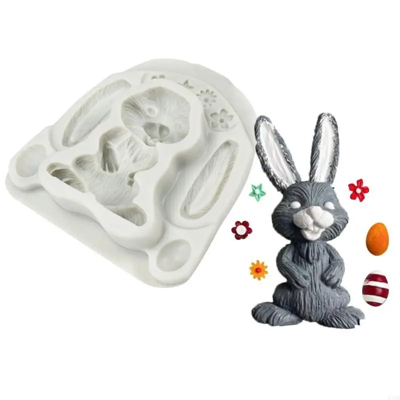F19B Silicone Molds Rabbit Eggs Shapes Polymer Mold Clay Moulds Mousse Mould Fondant Molds Baking Accessories 2 Shaped Choose