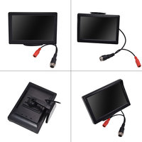 5 - Inch TFT - LCD Car Monitor with HD Digital Color Display - PAL / NTSC - Perfect for Rear View Reverse Parking Camera Systems