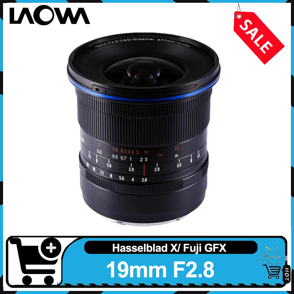 

Объектив Laowa APS-C 19 мм F2.8 с большой диафрагмой и ручной фокусировкой для Fuji G Hasselblad X