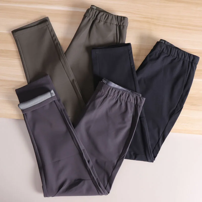 

Мужские уличные спортивные прямые брюки, осенние повседневные дышащие эластичные длинные брюки, удобная нейлоновая ткань