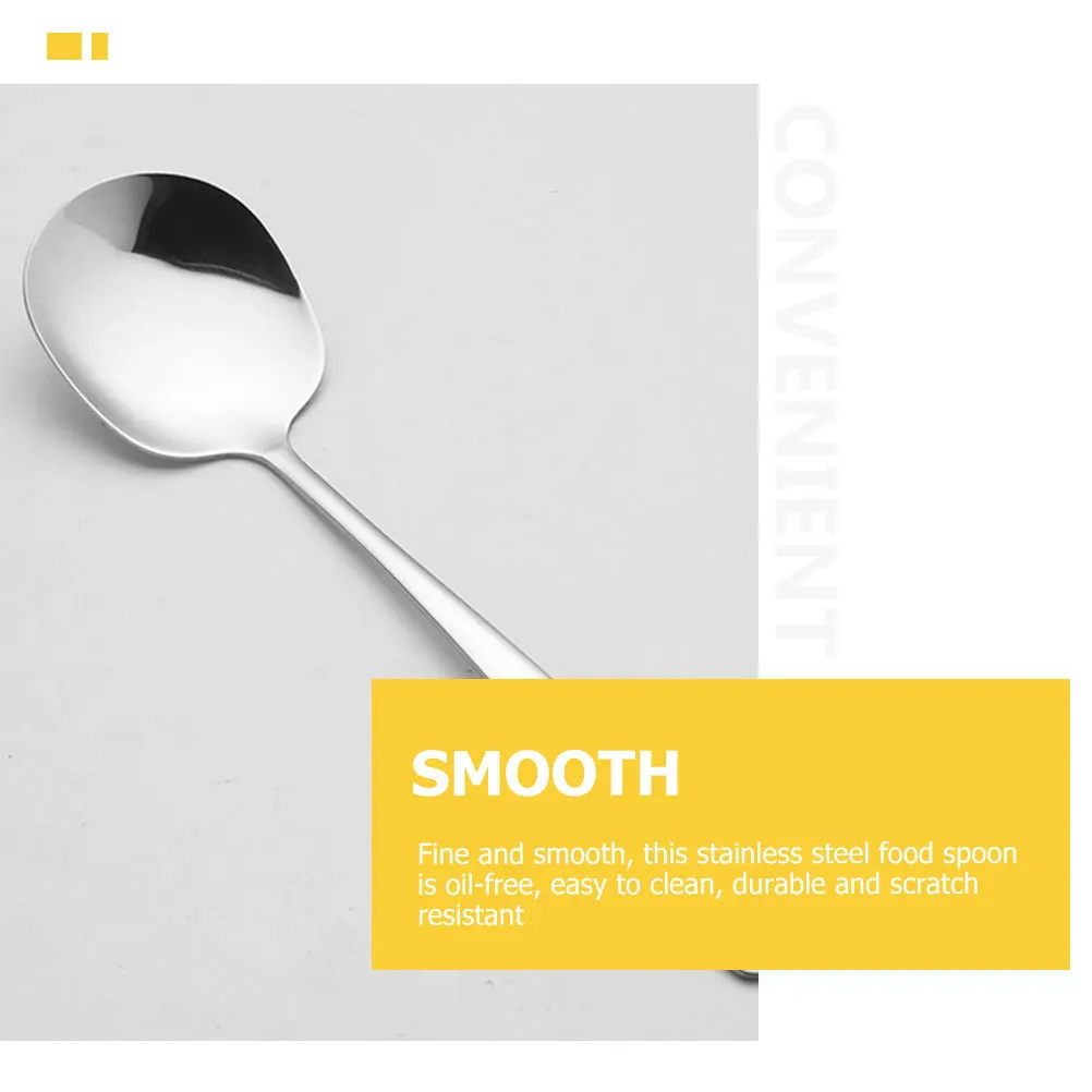 

2Pcs Stainless Steel Serving Spoon Large Deepen Scoop Scratch-Resistant Kitchen Utensil Rice Spoon for Party Hotel