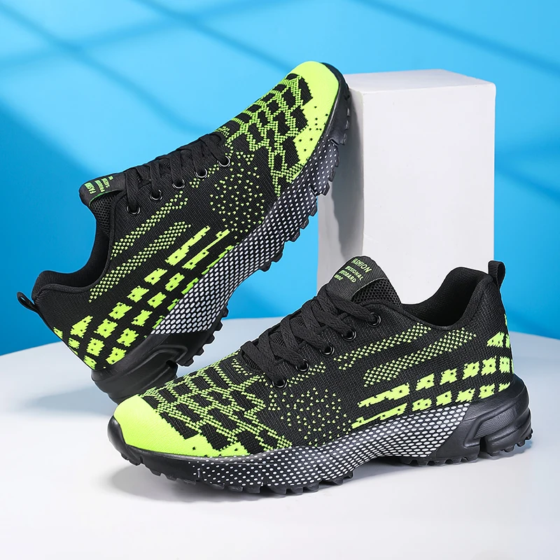 

2025 Hot Sale Summer Men Athletic Shoes Big Comfort Weave Running Sneaker for Men Sports Shoes Men Trainers zapatillas