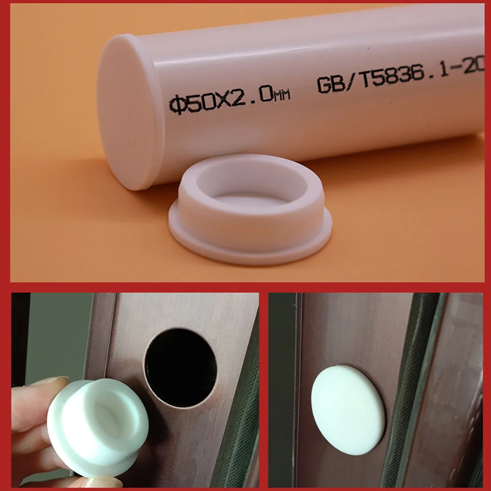 Bore 6.8mm-201.5mm WHITE Silicone Rubber Hole Plugs Blanking End Cap Pipe Inserts Bungs Seal Cover T Type Stopper Dustproof Plug