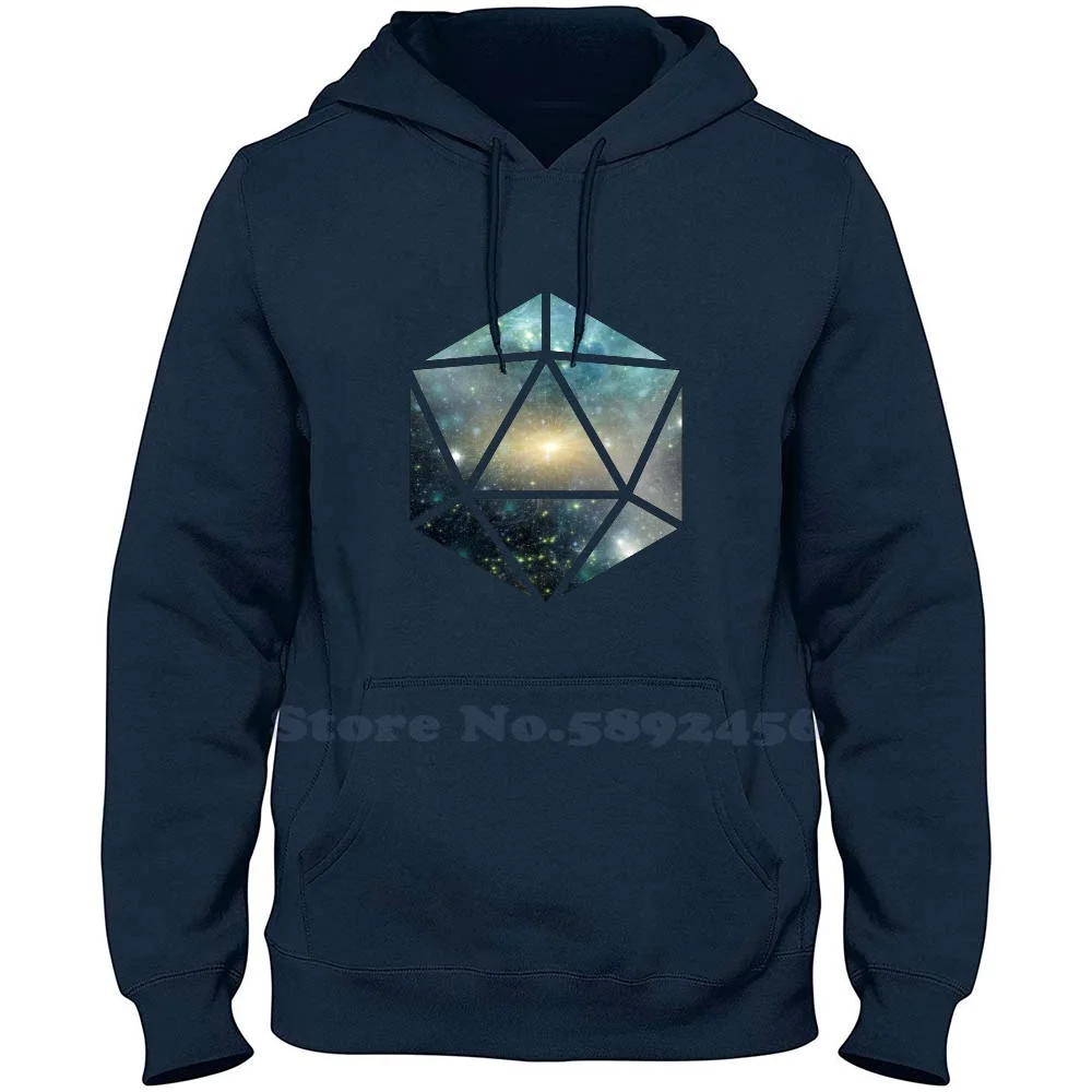 D20 The Greener Side 100% Pure Cotton Hoodie D20 And Dragons Dnd Tabletop Games Dice Galaxy Space Series