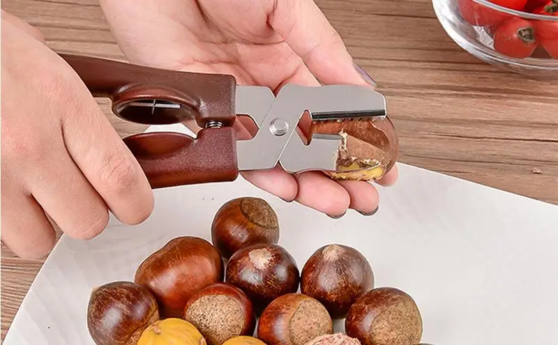 Chestnut Opener Tool Chestnut Opener Machine Chestnut Clip Stainless Steel Cutter Cracker Opener Non Slip Handle Nut Cracking