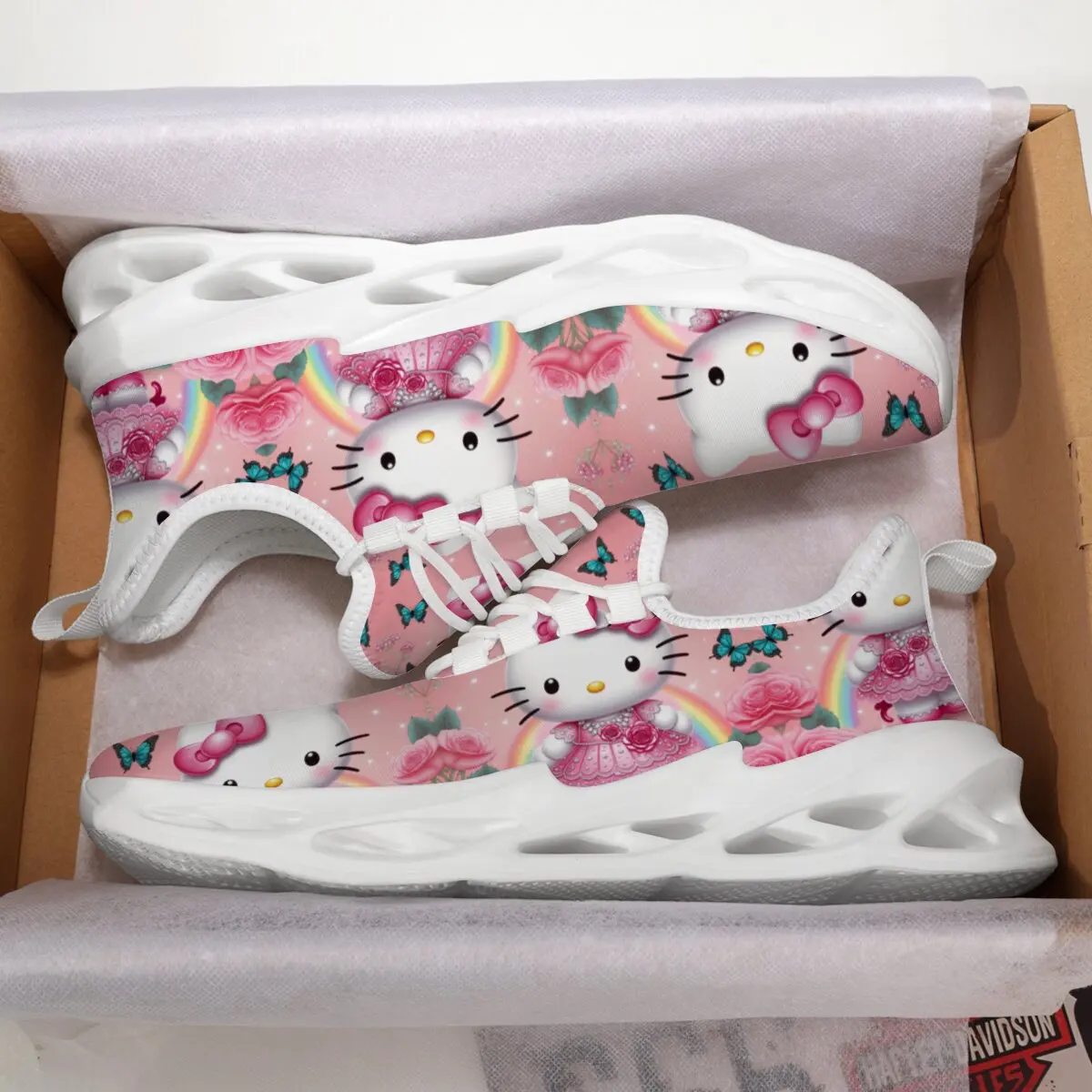 أحذية ديزني للجري في الهواء الطلق هالو كيتي للنساء أحذية رياضية كاجوال قابلة للتنفس خفيفة الوزن أحذية رياضية للركض والتنس