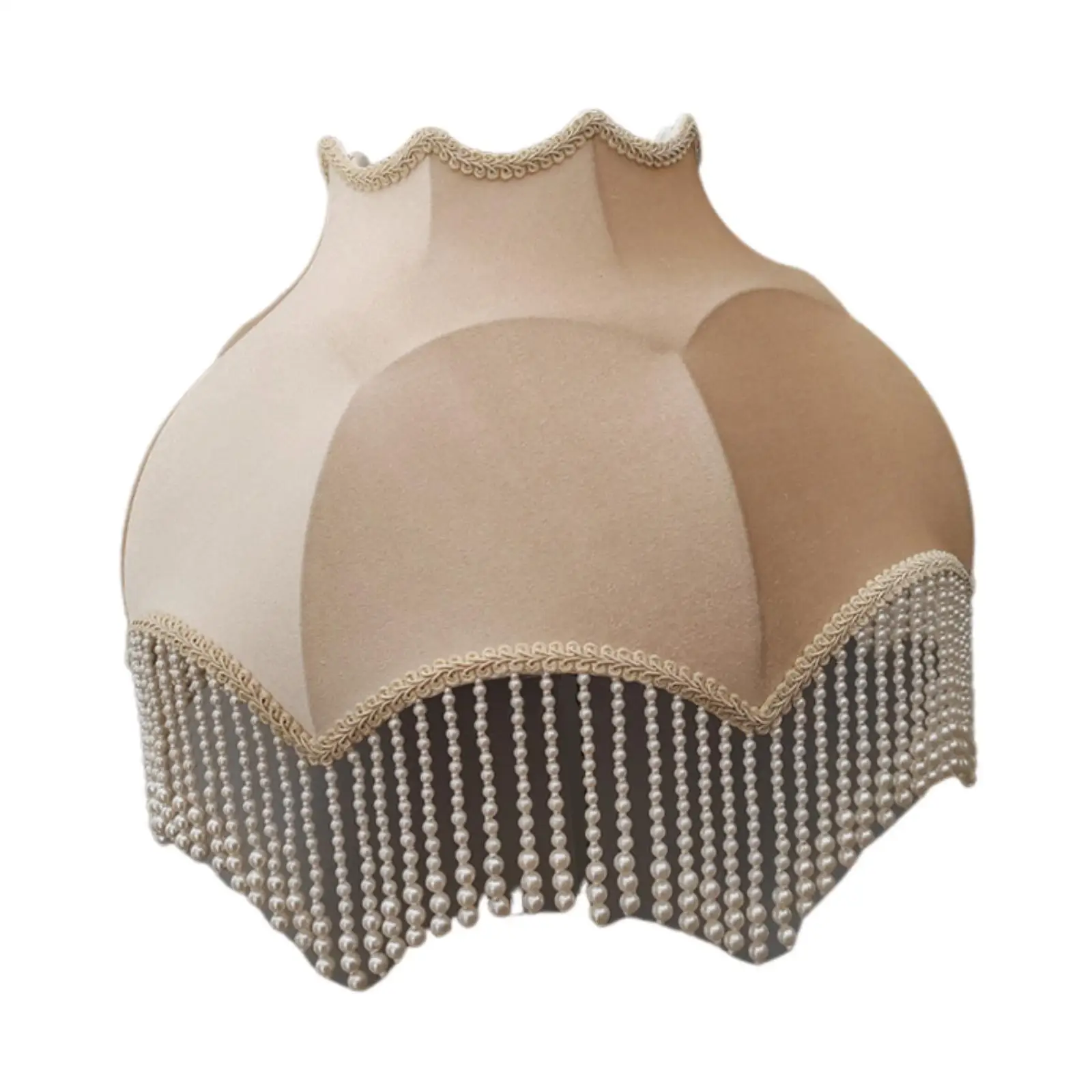 

Бархатный абажур, крышка торшера с кисточками из бисера, небольшой гребешок в форме колокольчика, для стола, прикроватные торшеры для дома