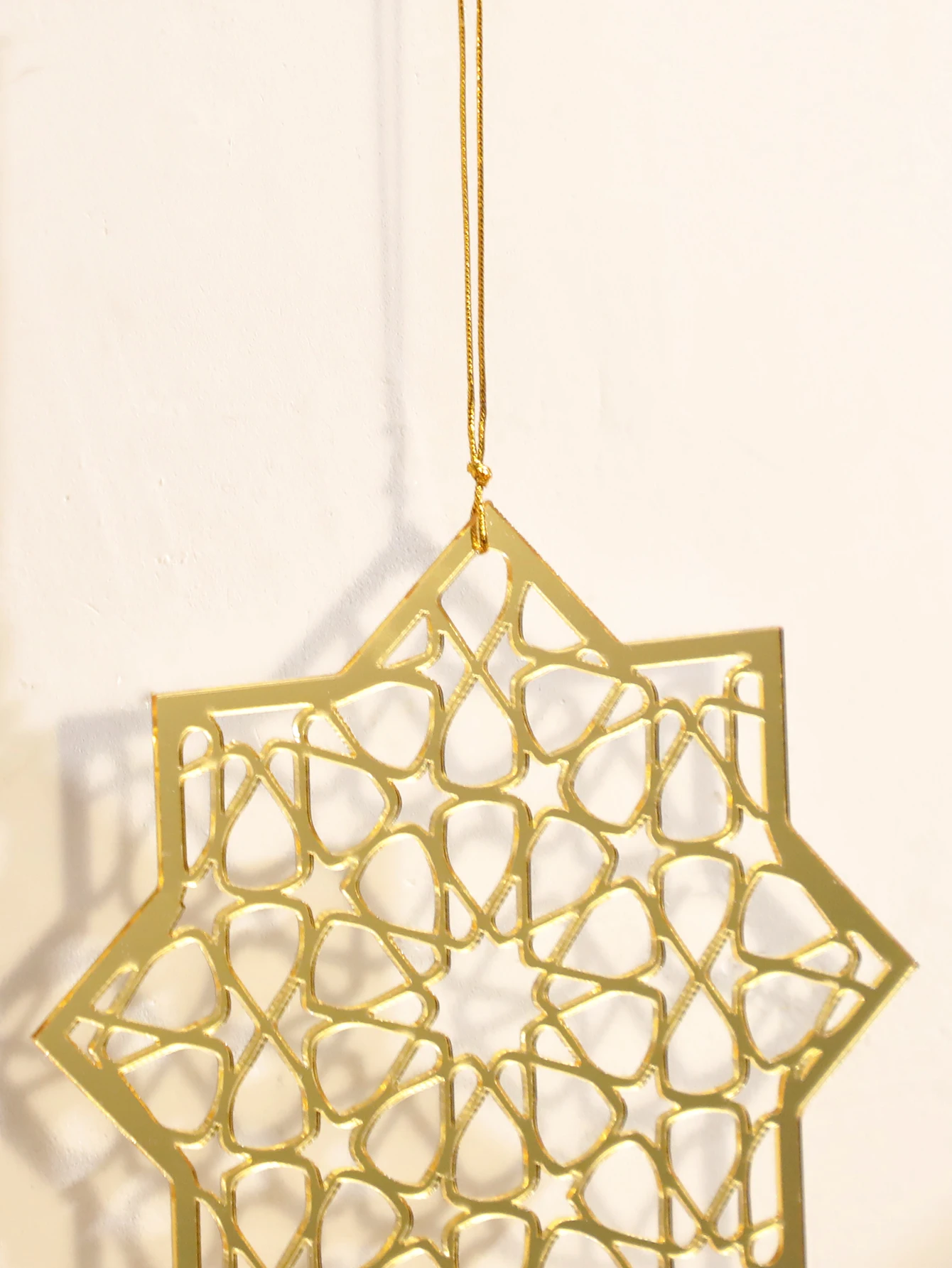 1/3Pcs Acrylic Ramadan Hanging Ornaments With Tassels ,Eid Mubarak muslim decor Ramadan Kareem，Gold Moon Ornaments Crafts Gift