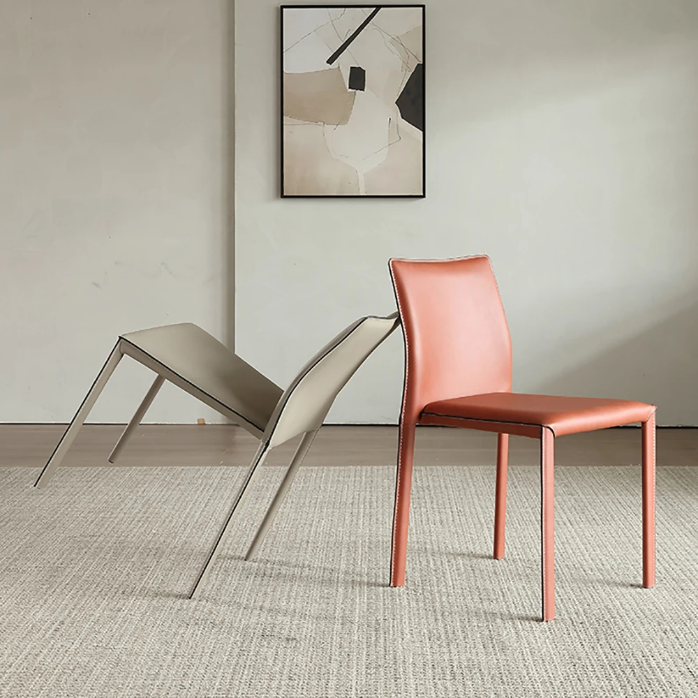 Conjunto de 2 cadeiras de jantar modernas de luxo metal casa nordic cadeira de jantar sala de jantar designer chaise salle uma manjedoura móveis para casa