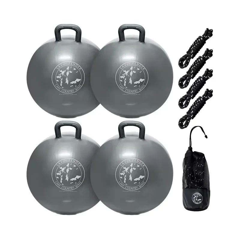 Inflatable Boat Docking Fender PVC Material 4 Pack Boat Bumpers with Rope Lines and Tie Ups