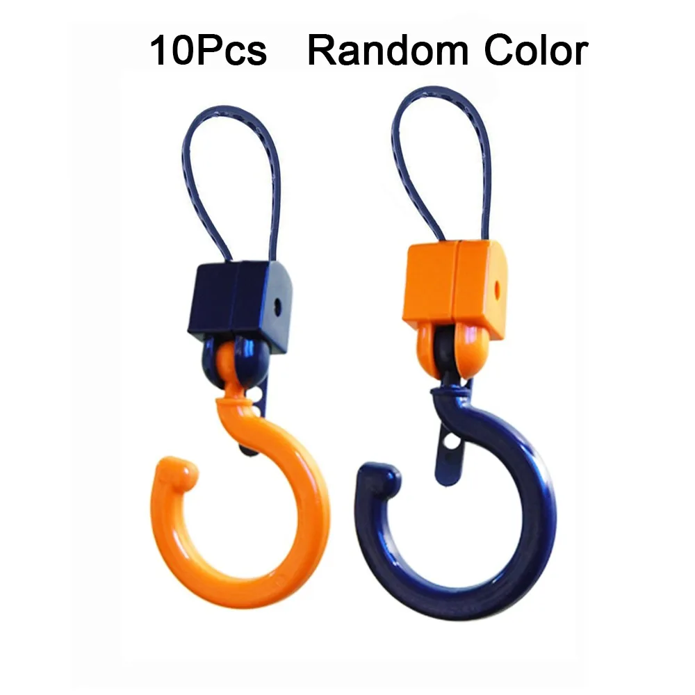 

10Pcs Multipurpose Dopamine Baby Stroller Hook Non-Marking Rotating Car Seat Hooks Foldable Hanging Clothesline Hooks Kitchen