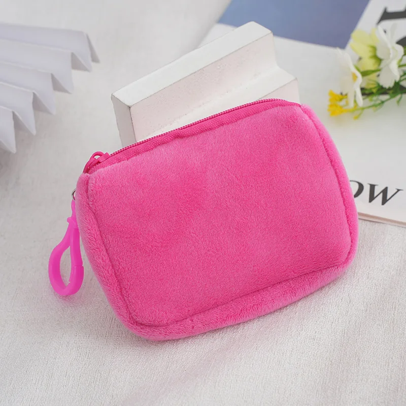 Dompet koin mewah warna Solid, dompet portabel kecil, tas kartu, tas Headphone portabel