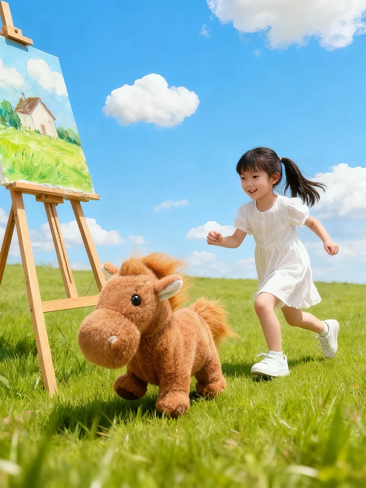 الركض الحصان والكلب: رفقاء المكاتب الناعمة والممتعة، هدايا مثالية للعطلات وديكور المنزل #5