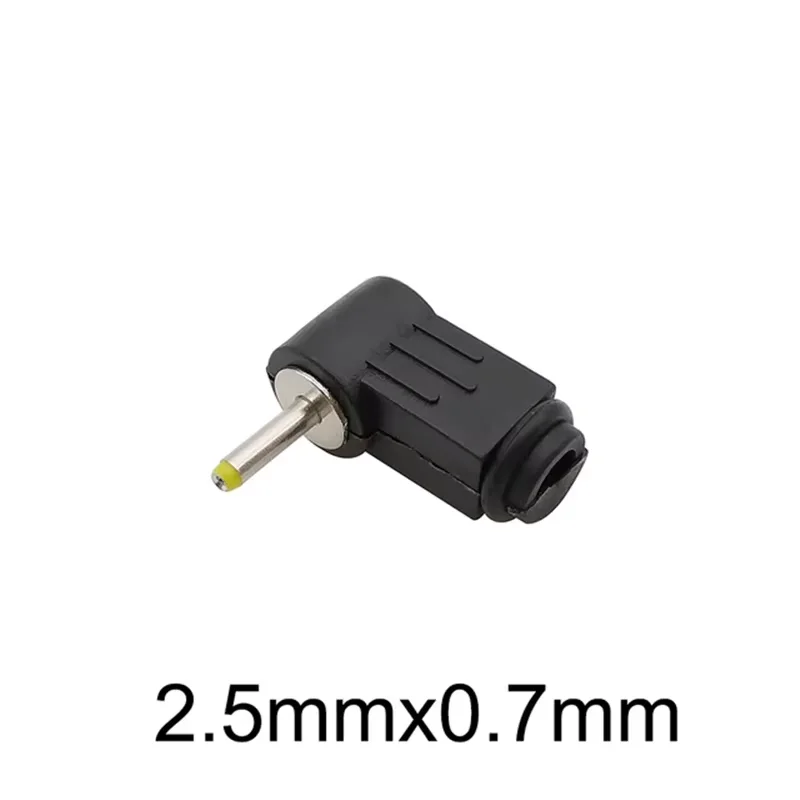 1/2/5Pcs/Lot 90 Degree Right Angle DC Power Male Plug Welding Connector 2.5x0.7 to 5.5x2.5mm Multi-size Adapter