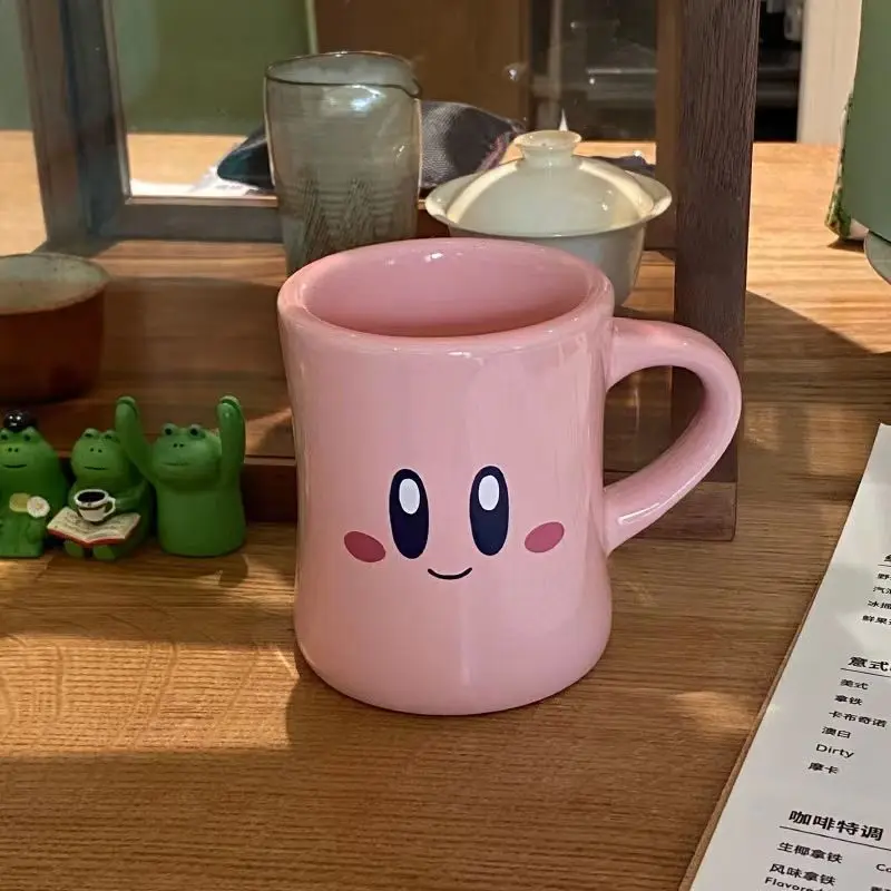 Anime Kirby Mug Cute Cute Cute Emoticon Ceramic Water Cup Breakfast Coffee Mug Girl Gift