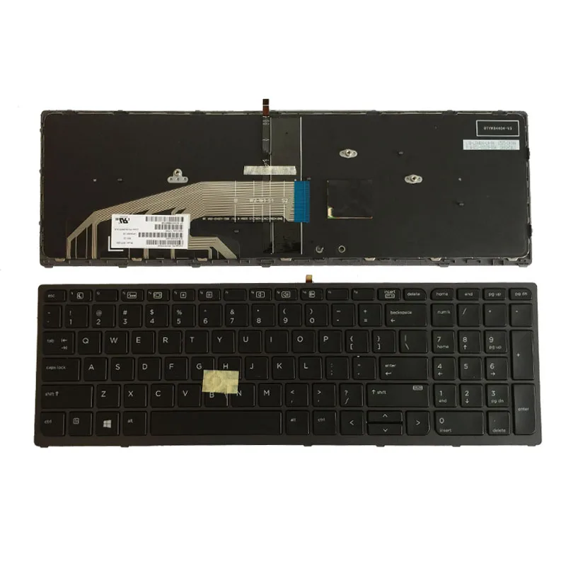 NEW for HP Zbook 15 G3 17 G3 Laptop KEYBOARD backlit with Pointer Glossy Frame US